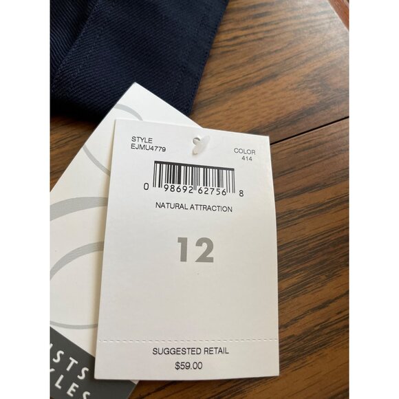 Emma James Navy Womens Wrinkle-Resistant Jacket & Pants Set Size 12 - Picture 5 of 16